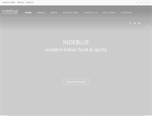 Tablet Screenshot of indebluerestaurant.com